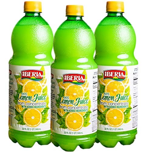 Iberia 100% Lemon Juice, 32 Ounce (Pack of 3)