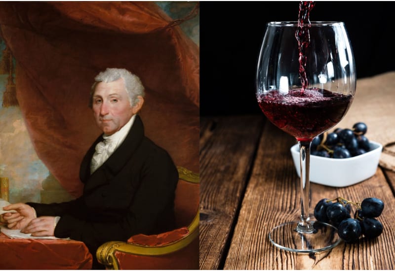 James Monroe and French Red Wine