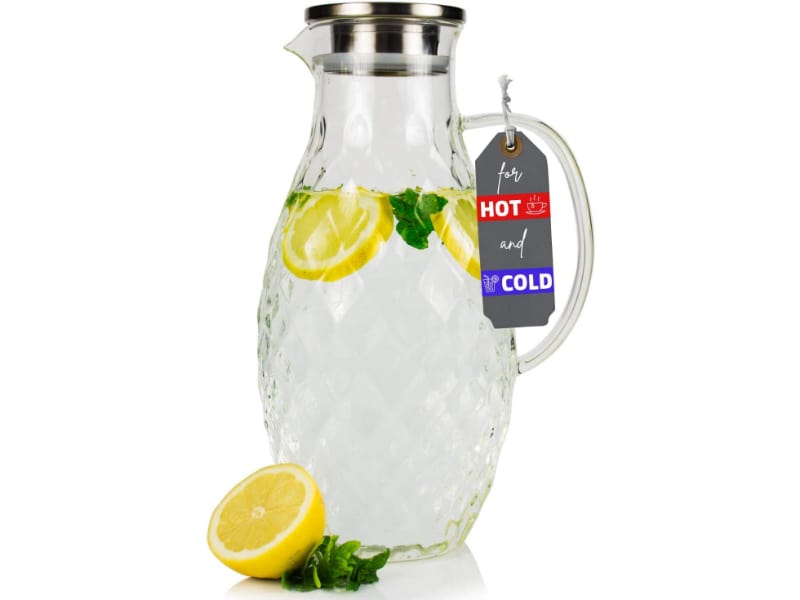 JCPKitchen 100 oz. Glass Pitcher with Lid and Spout
