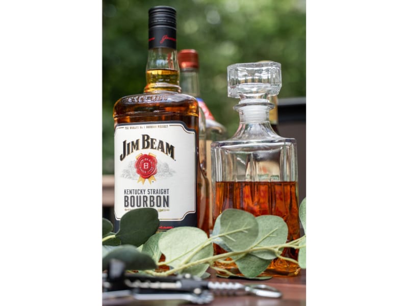 Jim Beam Decanter with a separate whiskey decanter