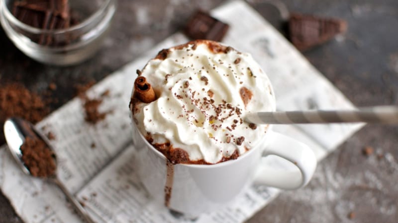 Kahlua Hote Chocolate with whipped cream