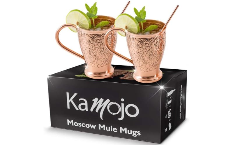 Kamojo Embossed Copper Mugs