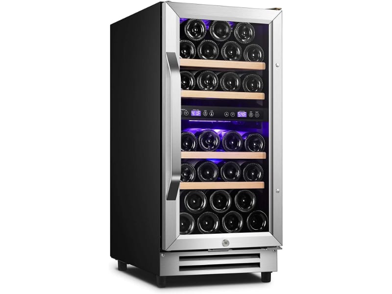 Karcassin Wine Fridge with wine bottles inside