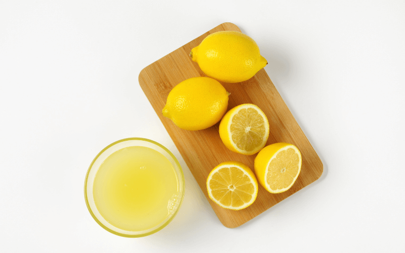 lemon juice and fresh lemons