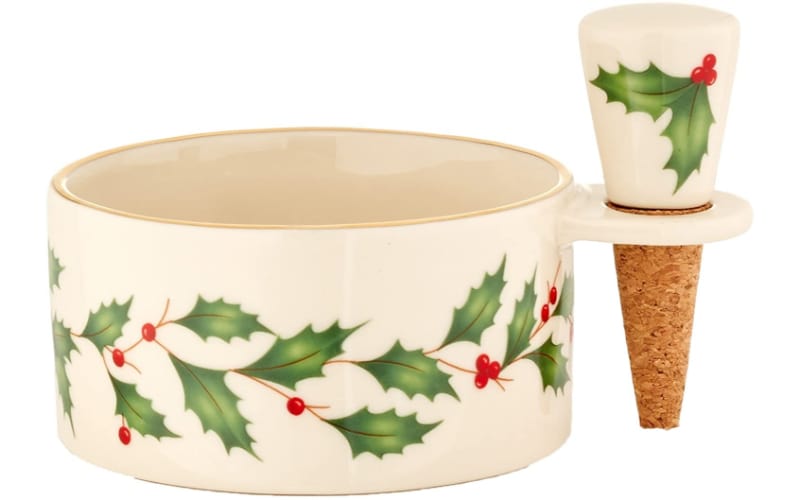  Lenox Holiday Wine Coaster & Stopper Set