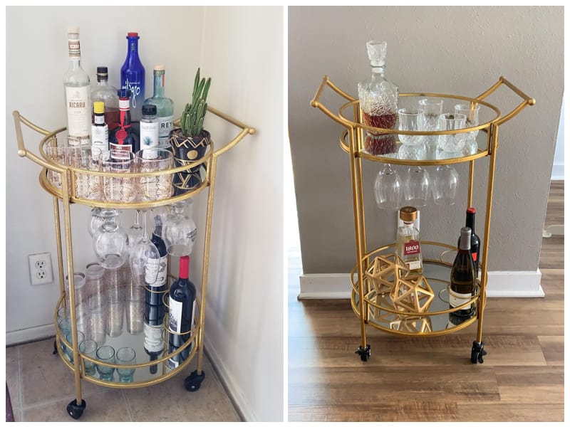 Linon Round Bar & Wine Cart review