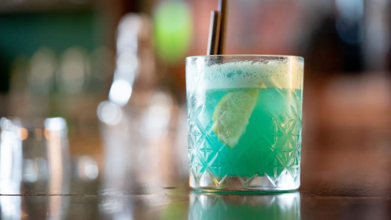 Liquid Marijuana Cocktail II with straw