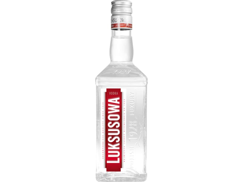 A bottle of Luksusowa Vodka