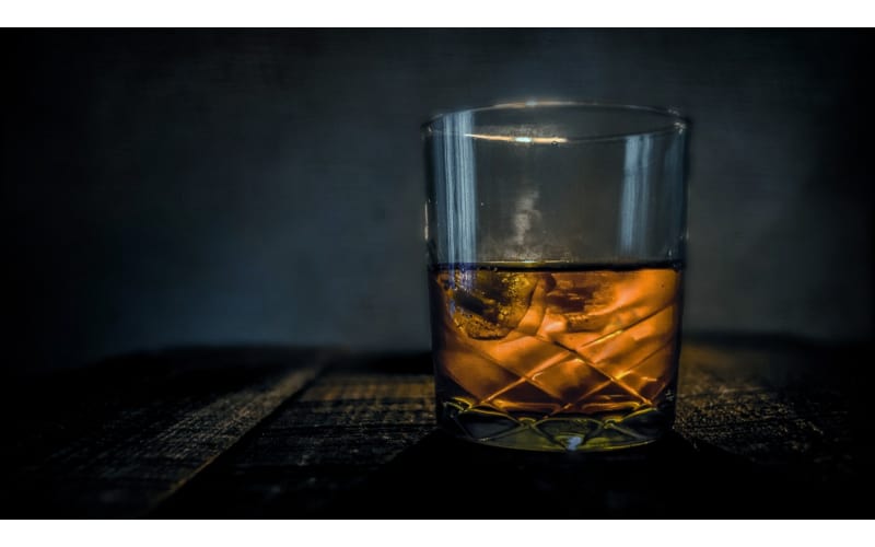 Glass with old scotch
