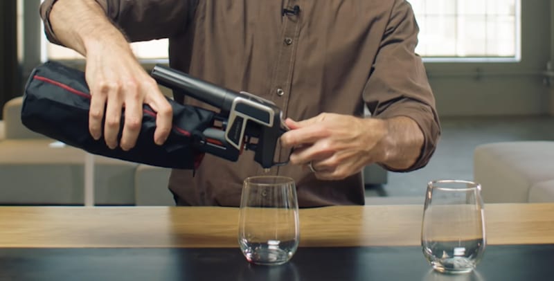 Man using a Coravin