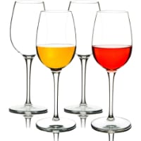 MICHLEY Red Goblet Reusable Plastic Wine Glass