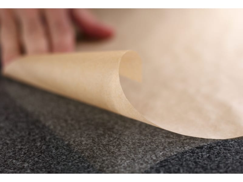 Parchment paper in a counter