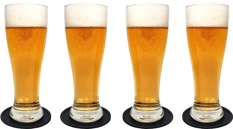 4 Pilsner Glasses with beer