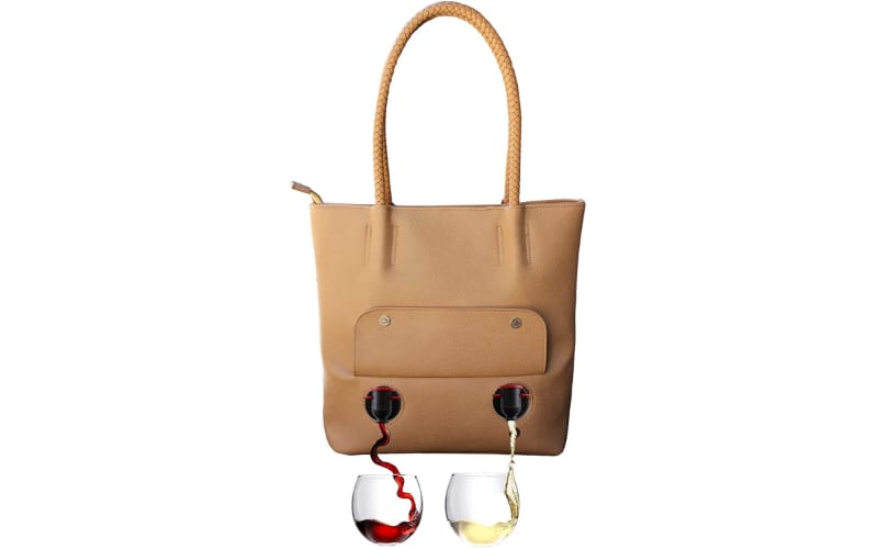 PortoVino “Double Pour” Chardonnay Vegan Leather Tote