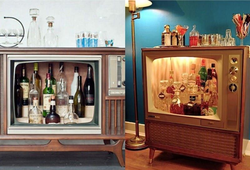 Vintage TV Bar - Image by Homebars.barinacraft.com