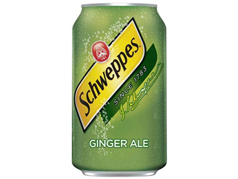 A can of Schweppes ginger ale