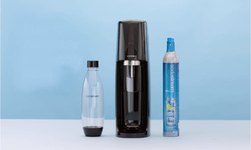 SodaStream Fizzi with cartridge and bottle