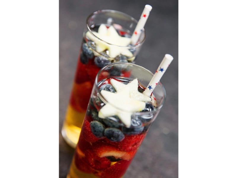 Sparkling Red White and Blue Sangria - Image by Cosmopolitan.com