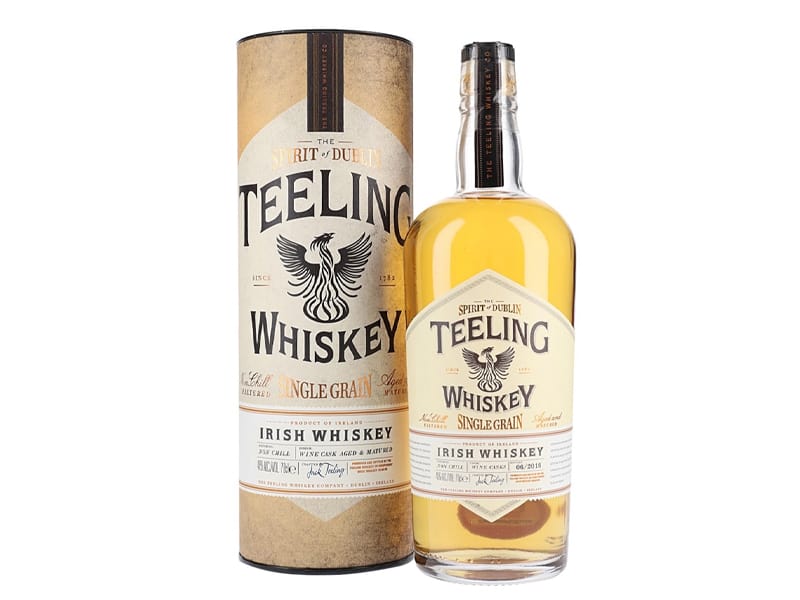 Teeling Single Grain Irish Whiskey with box