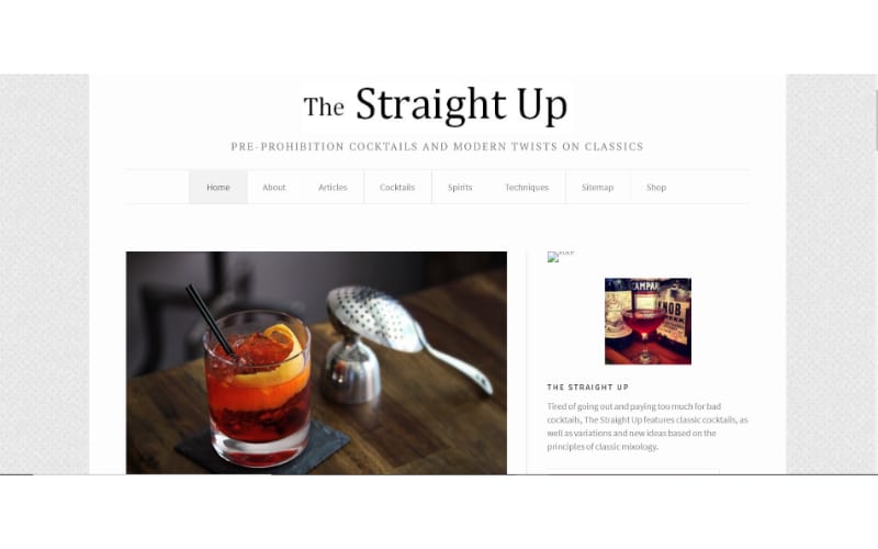 The Straight Up website