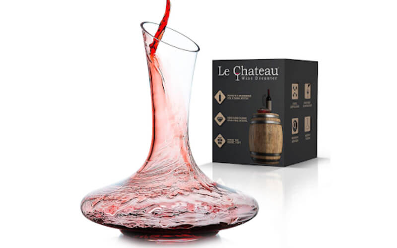 Le Chateau Hand-Blown Lead-free Crystal Wine Decanter