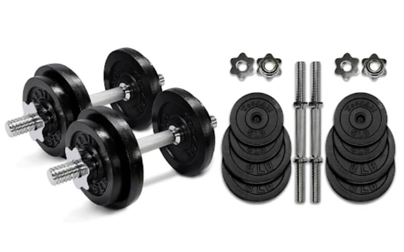 Yes4All Adjustable 60-Pound Dumbbell Set