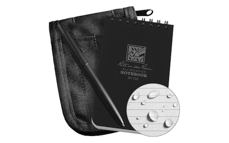 Rite in the Rain Waterproof Notebook With Fabric Cover And Pen