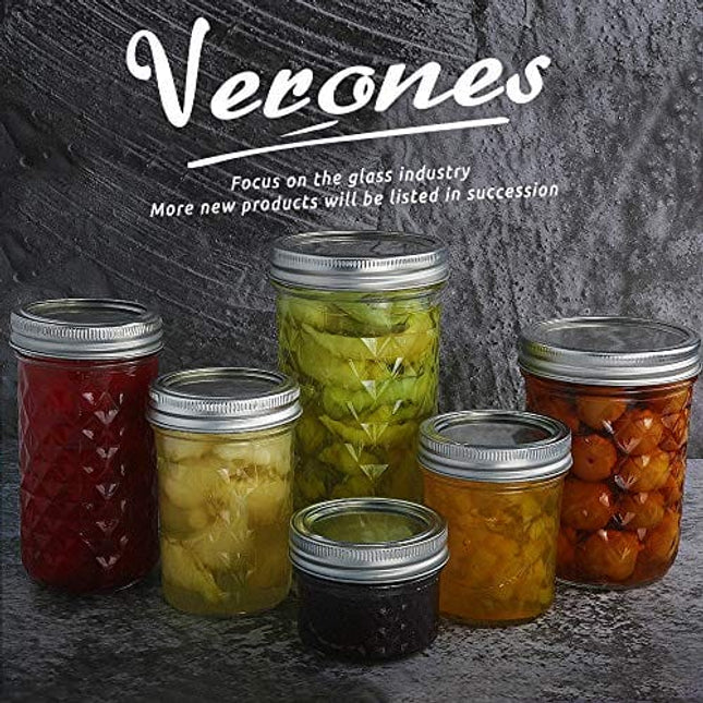 NutriChef 2 Pcs. Glass Mason Jars with Regular Lids and Bands, DIY Magnetic  Spice Jars, Ideal for Meal Prep, Jam, Honey, Wedding Favors, and more