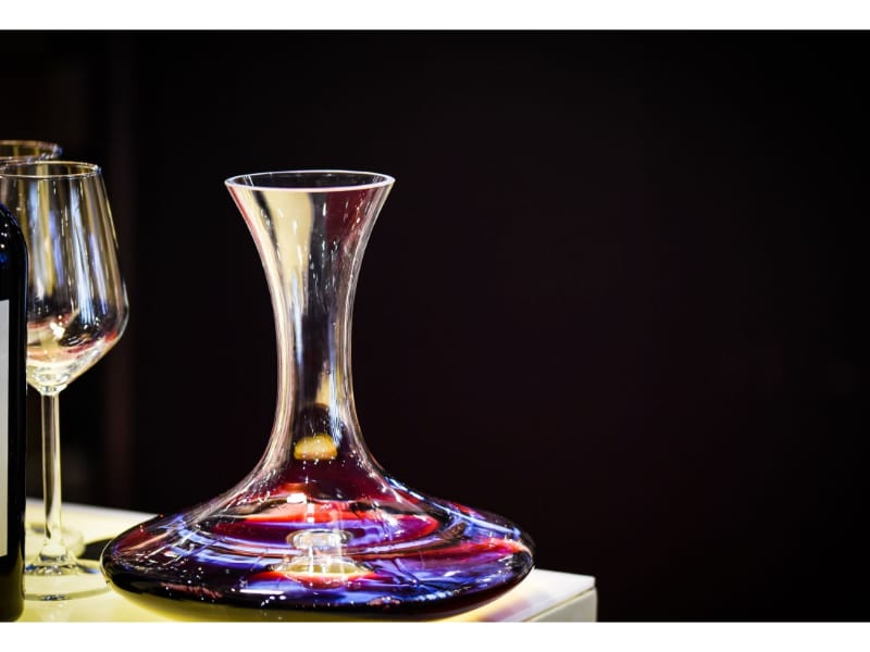 Wine decanter and wine glass