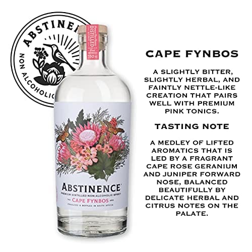 Abstinence Spirits Cape Floral | Award winning Non-Alcoholic Spirit | Calorie-free, Sugar-free | 750mlâ¦