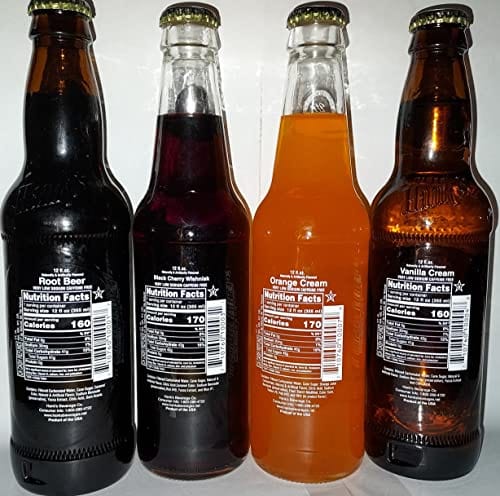 Hank's Gourmet Sodas Variety 4 Pack (Root Beer, Orange Cream, Vanilla Cream, Wishniak Black Cherry) - 12 Fl Oz