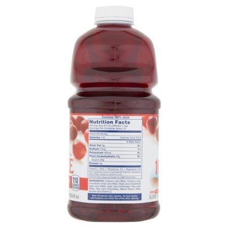 Ocean Spray 100% Juice No Sugar Added , 101.4 FL OZ per Bottle (2 Bottle) (Cranberry)