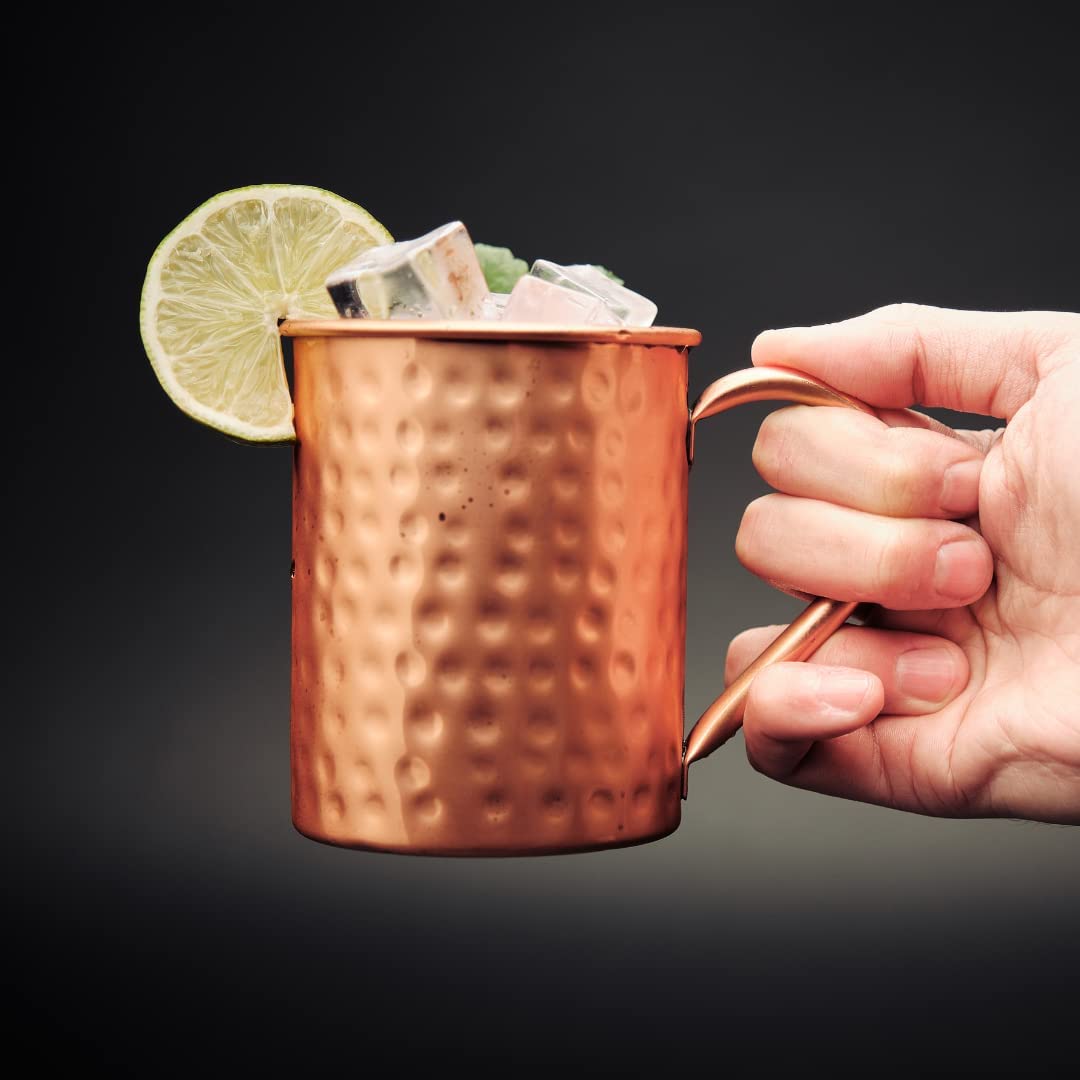 Classic Stainless Steel Lined Moscow Mule Mugs - Set of 4 (16oz)