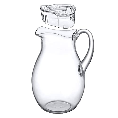 Amazing Abby - Bubbly - Acrylic Pitcher (72 oz), Clear Plastic Water Pitcher with Lid, Fridge Jug, BPA-Free, Shatter-Proof, Great for Iced Tea, Sangria, Lemonade, Juice, Milk, and More