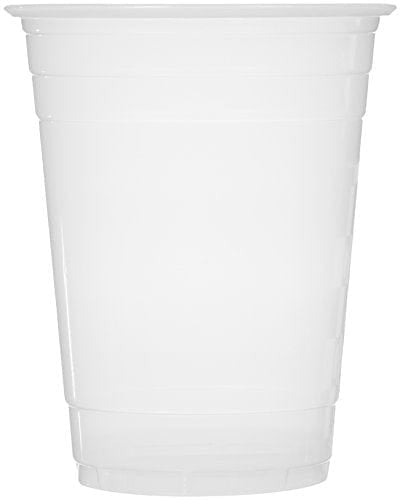 Amazon Basics 16-Ounce Disposable Plastic Cups, Clear/Translucent - Pack of 240