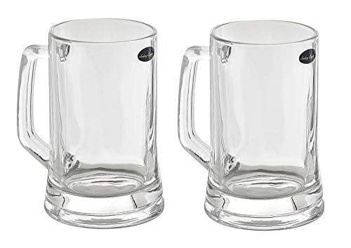 Amlong Crystal Lead-Free Beer Mug - 12 oz (Right For 1 Bottle), Set of 2