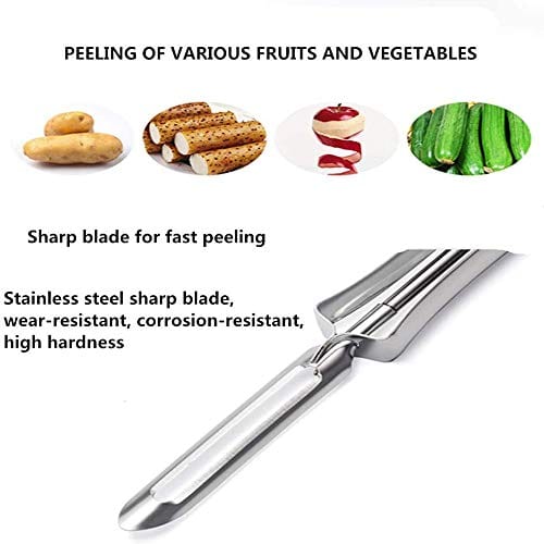 Aniso Kitchen vegetable peeler-Stainless steel rotary peeler for vegetable and carrot fruit，with ergonomic safety and control handle-Dishwasher Safety