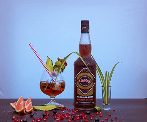 ArKay Non-Alcoholic Dark Rum | Make Great Zero Proof Cocktails | Rum Alternative | 0 Calories 0 Sugar |