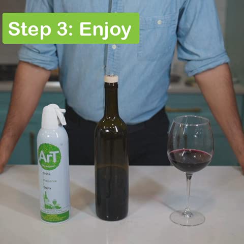 ArT Wine Preserver | Premium Wine Preservation | Argon Gas | Wine Saver Spray | Eliminate Oxidation