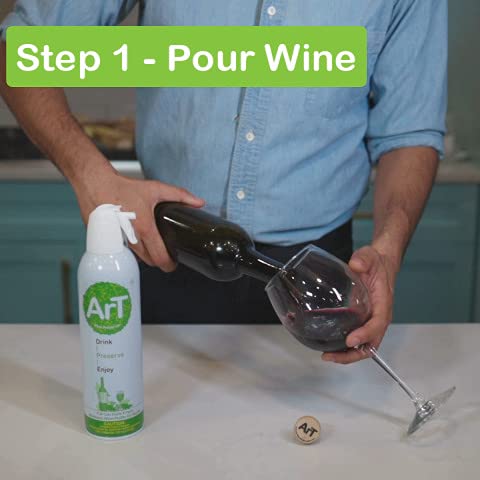 ArT Wine Preserver | Premium Wine Preservation | Argon Gas | Wine Saver Spray | Eliminate Oxidation