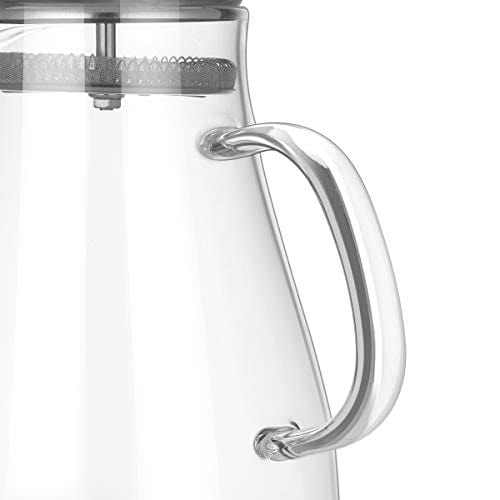 Artcome 65 Oz Large Heat Resistant Water Carafe with Stainless Steel Lid, Borosilicate Glass Beverage Pitcher with Lid