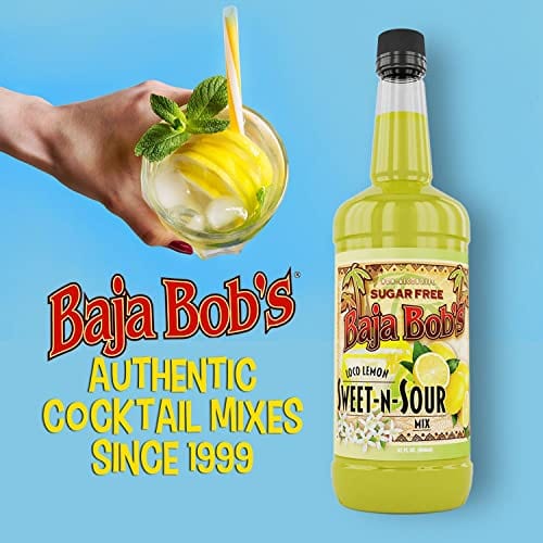 Baja Bob's Sugar Free SWEET AND SOUR Mix - 32 oz - Cocktail Mixer