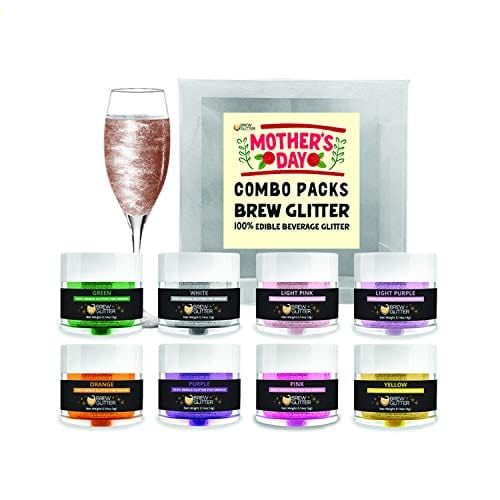 BAKELL Edible Brew Glitter 8pc Combo Pack, 4g