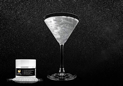 Clear Shimmer BREW GLITTER Edible Glitter For Wine, Cocktails, Champagne, Drinks & Beverages | 4 Grams | KOSHER Certified | 100% Edible & Food Grade | Kosher Certified | Vegan, Gluten, Nut Free