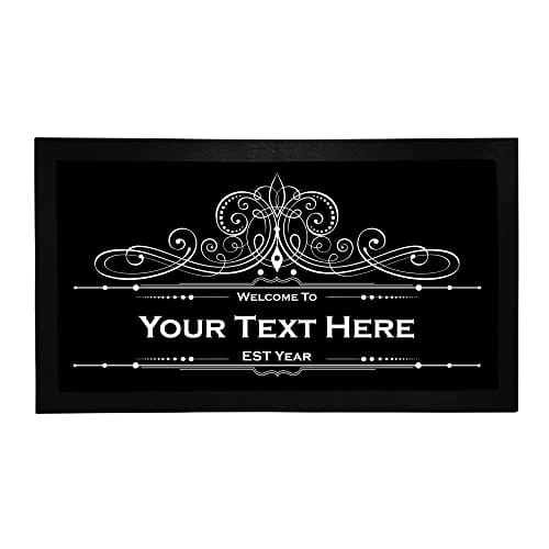 Bang Tidy Clothing Personalized Bar Runner Mat - Novelty Beer Gifts - Add Your Text - DI016.1