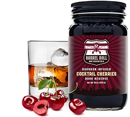 Barrel Roll Bar Essentials Cocktail Mixers - Manhattan Cocktail Mix Kit - All-Natural Manhattan Drink Mix & Bourbon Cocktail Cherries