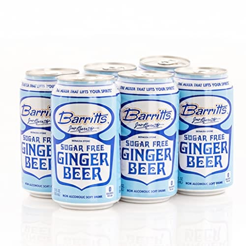 Barritt's Sugar Free Diet Ginger Beer, Non-Alcoholic Soda Cocktail Mixer, 12 fl oz Cans, 12 Pack