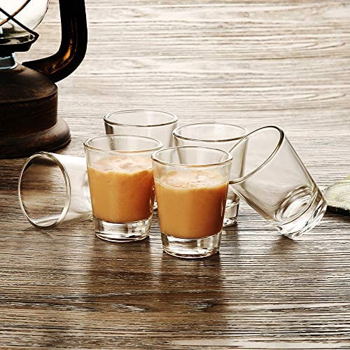 BCnmviku 1.5 oz Shot Glasses Sets with Heavy Base, Clear Shot Glass (4 Pack)