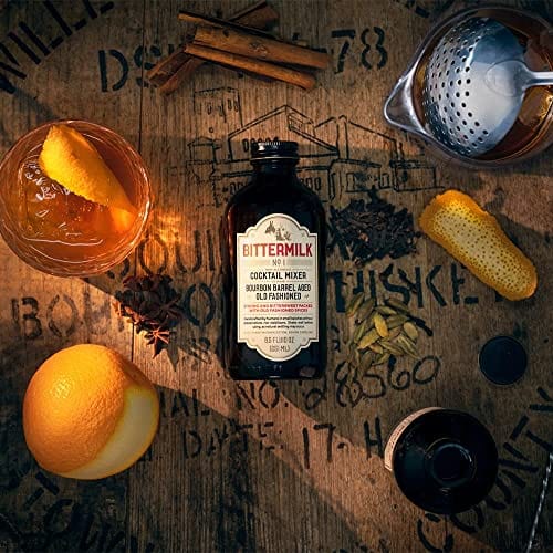 Bittermilk Bestselling Whiskey Bundle - No 1 & No 3 - Bourbon Barrel Aged Old Fashioned Mix & Smoked Whiskey Sour Mix - Makes 34 Cocktails