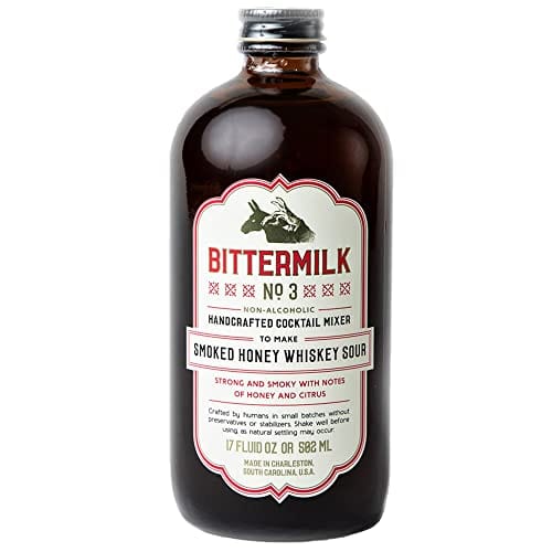 Bittermilk Bestselling Whiskey Bundle - No 1 & No 3 - Bourbon Barrel Aged Old Fashioned Mix & Smoked Whiskey Sour Mix - Makes 34 Cocktails